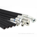 Sae 100r2 Wire Braided Hydraulic Rubber Hose And Connections